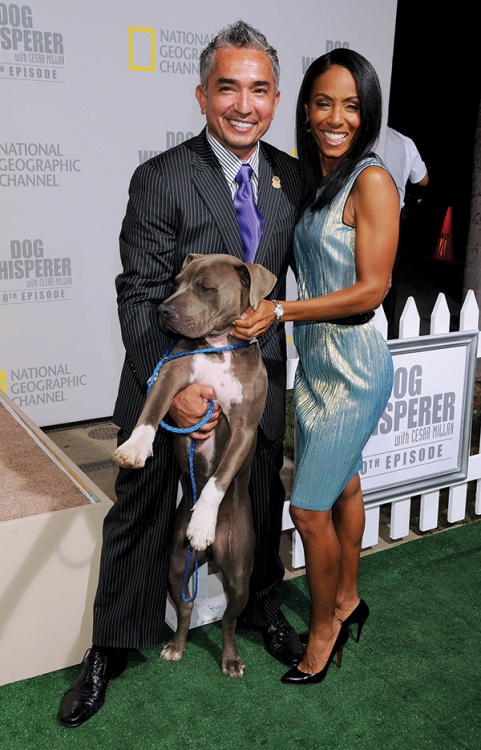 Cesar Millan with Jada Pinkett Smith, one of his first celebrity clients